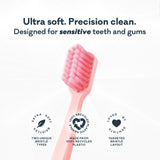 Seen Pro Ultimate Gentle Care Toothbrush 2pk Ultra Soft Green & Pink
