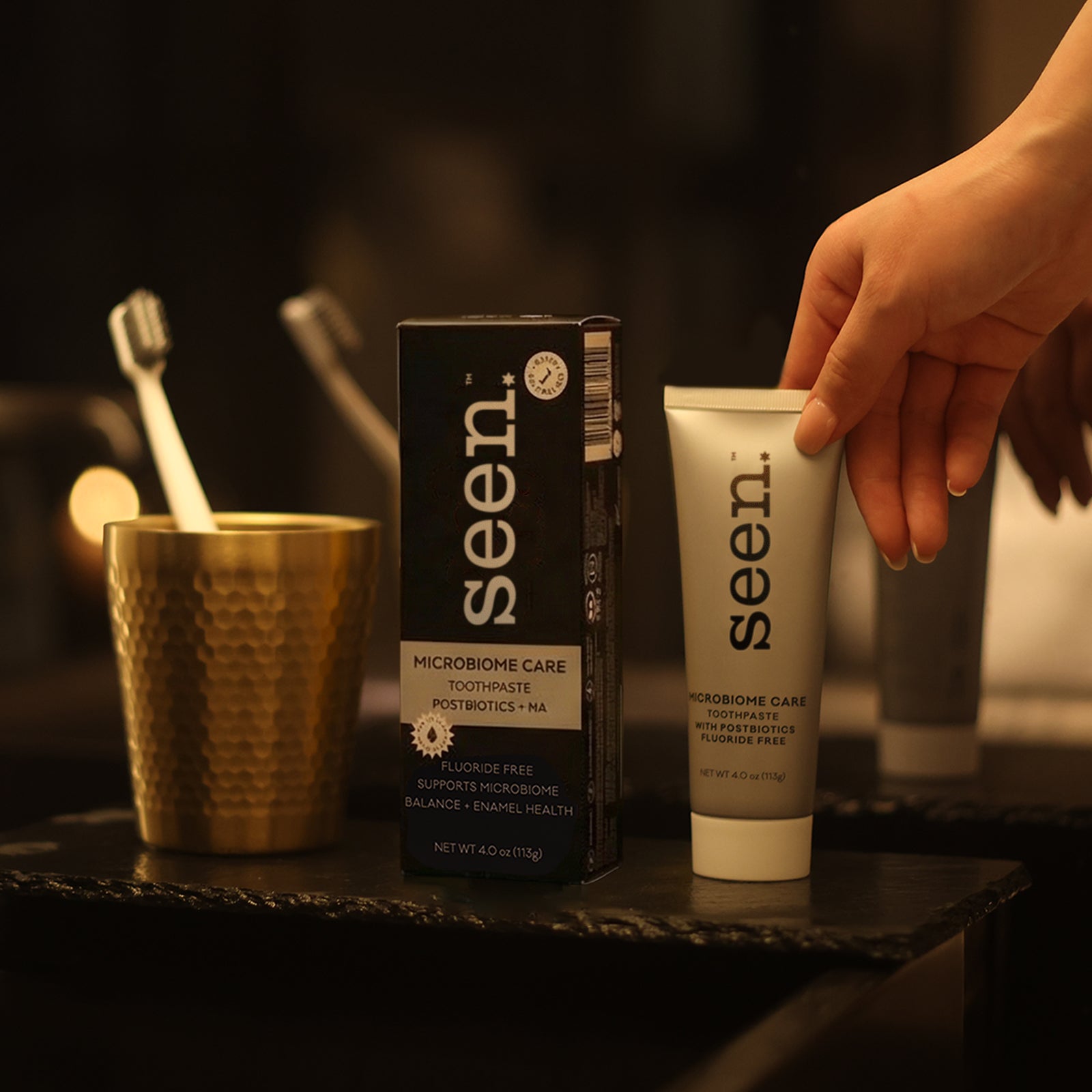 Seen Pro Microbiome Care Toothpaste + Micro-Hydroxyapatite Fluoride Free 113g